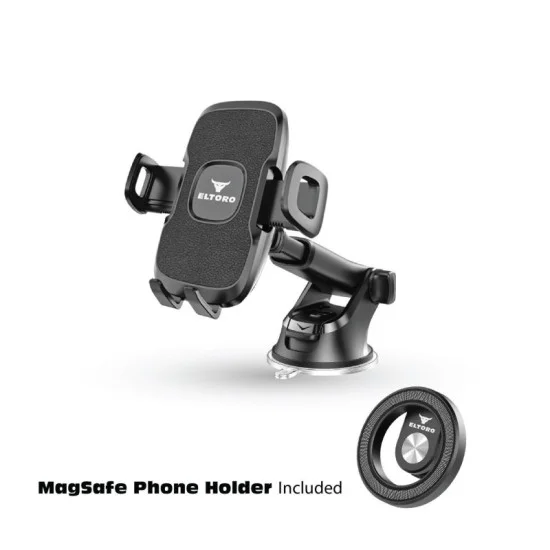 Eltoro car mount telescopic arm with magsafe phone holder - black